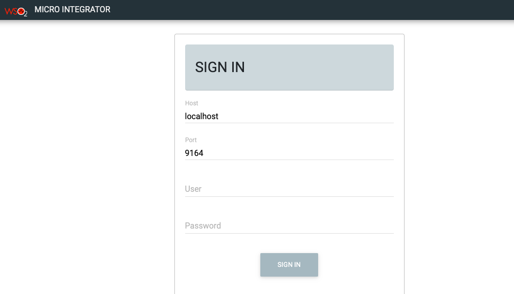 login form for monitoring dashboard